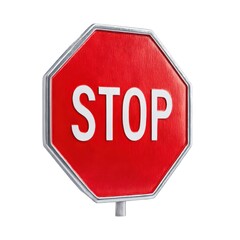 A vivid red stop sign clearly illustrating a vital traffic command for ensuring safety by regulating vehicle and pedestrian movement in urban areas
