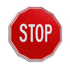 A Bright Red Stop Sign Displaying Clear Instructions for Drivers to Halt and Ensure Safety on the Road