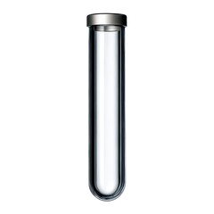 Transparent Test Tube with Metal Cap, Suitable for Scientific Experiments, Laboratory Use, and Sample Storage in Research Environments