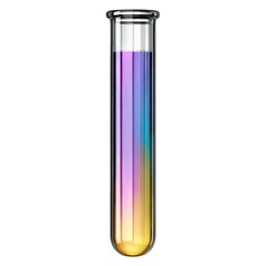 A Colorful Gradient Solution in a Test Tube Demonstrating Chemistry Principles and Spectroscopy Effects in Laboratory Environments for Scientific Exploration
