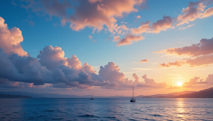 sunset in the sea sunset over the sea beautiful view and seen beautiful background and wallpaper hd picture 