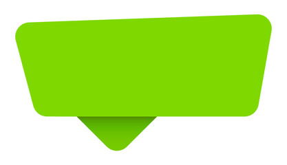 blank green sign isolated on transpatent background. blank sticker