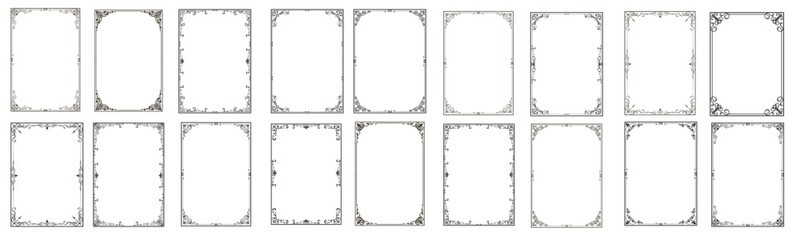 	
rectangle frames vector set, perfect for invitations, certificates, and posters. frame vector graphics with various border designs	