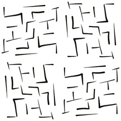 Doodle minimalist line seamless pattern