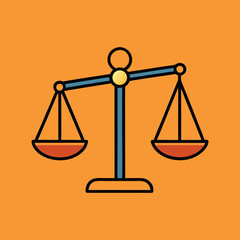 Legal Scales of Justice Symmetry Minimal Design