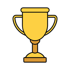 Golden Trophy Cup Award Sports Achievement Symbol
