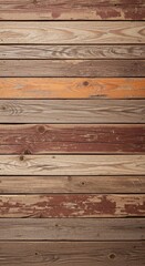 Rustic weathered wooden background with horizontal planks, featuring peeling paint and natural wood grain textures, perfect for vintage or natural designs.
