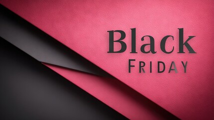 Elegant Black Friday background with layered black and red paper texture design symbolizing seasonal retail promotion sales and discounts