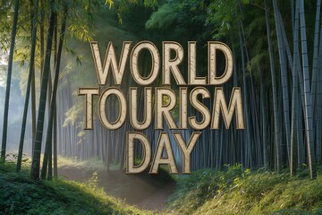 World tourism day celebrated amidst a serene bamboo forest path