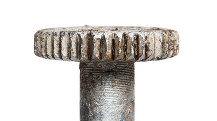 Tapered thread tap with clear visible spiral thread background isolated on a Transparent background, PNG file.