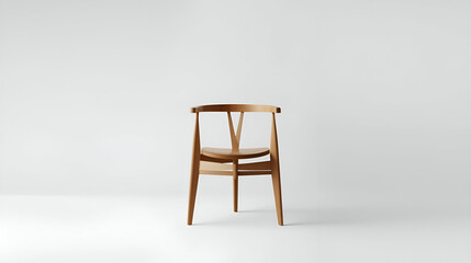 wooden chair on white background
