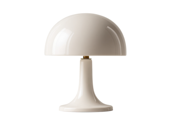 Creamy white dome table lamp