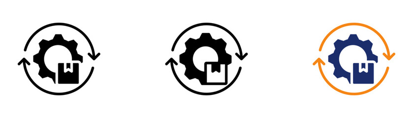 Product Automation Icon Collection Glyph & Mixed Style 