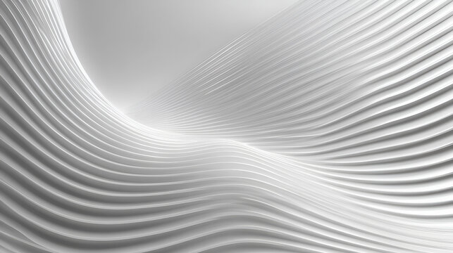 White undulating surface with parallel lines creates a textured flowing abstract design