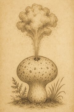 Explosive Spore Dispersal of Forest Puffball