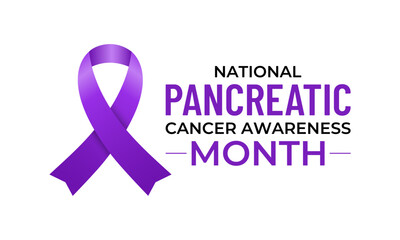 November is Pancreatic Cancer Awareness Month, dedicated to early detection, patient support, and research. Concept for healthcare and medicine. Banner poster, social media, background design. eps 10.