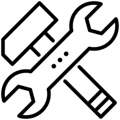 wrench icon isolated on white background. vector illustration icon for construction tools