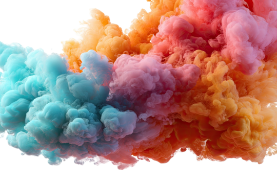 Abstract swirling clouds of vibrant pastel colors