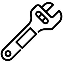wrench icon isolated on white background. vector illustration icon for construction tools