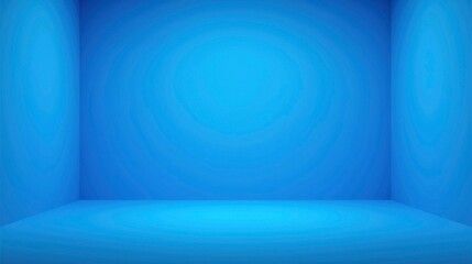Minimalist Blue Room Corner - Empty Studio Background