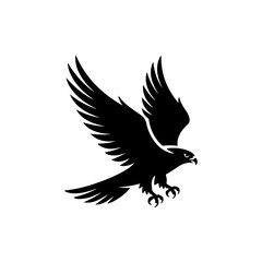 Soaring Falcon Silhouette Powerful Symbol of Freedom and Vision