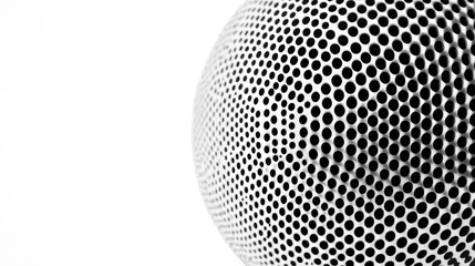 Abstract Black and White Perforated Sphere Texture