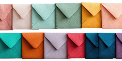 Colorful Envelopes in Rows