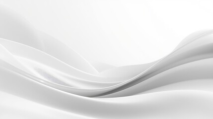 Abstract White Wave Background Elegant Draped Fabric Texture