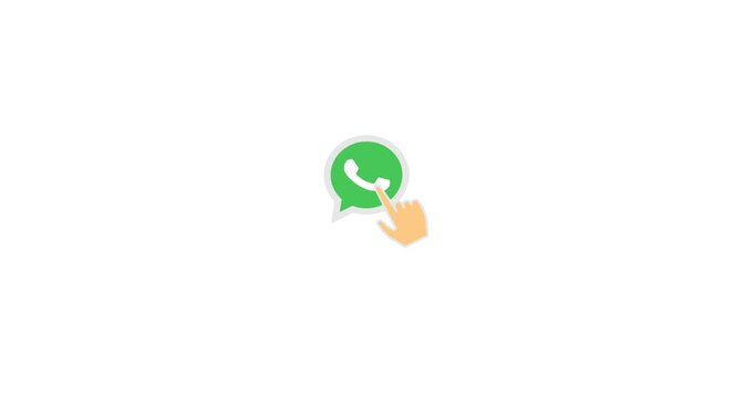 Animated whatsapp icon representing whatsapp concept for digital and creative use