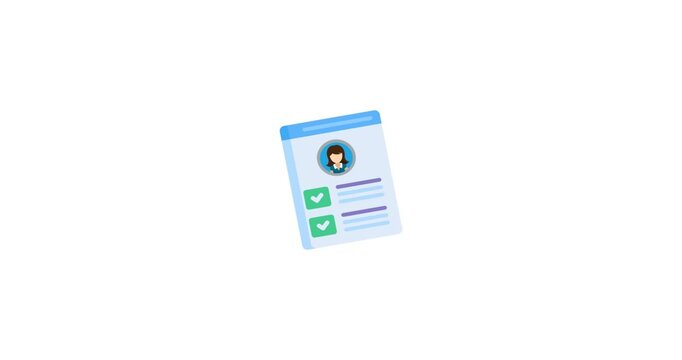 Animated profile icon representing profile concept for digital and creative use