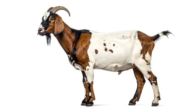 Side view of a spotted goat - Powered by Adobe