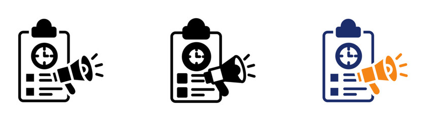 Marketing Plan Icon Collection Glyph & Mixed Style 