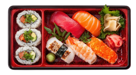 A bento box brimming with sushi delights