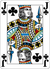 Jack of Clubs Design from Deck of Playing Cards