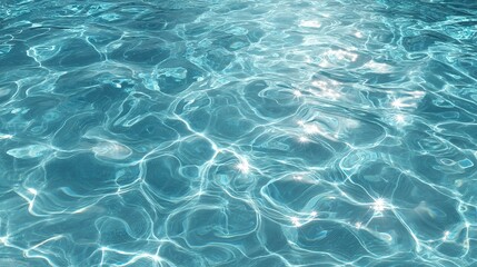 Obraz premium High-resolution top view of water texture with crystal-clear reflections and sparkling light effects. Perfect for summer ads, spa visuals, and design backdrops.