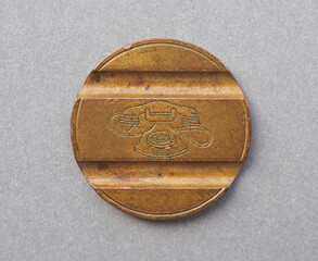 Italian telephone token, currency of Italy