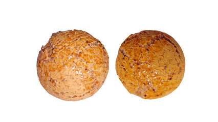 Round sandwich bun with isolated on Transparent background.