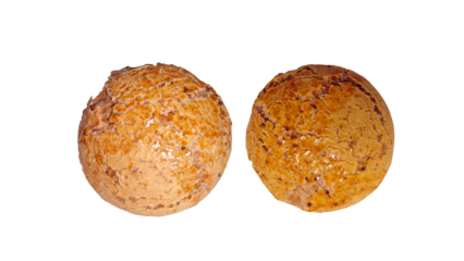 Round sandwich bun with isolated on Transparent background.