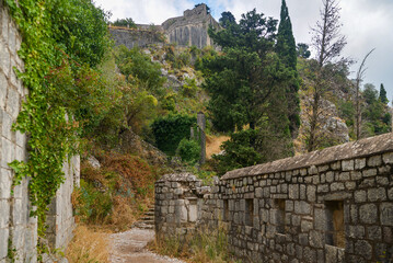 ruins of the castle of kotor montenegro