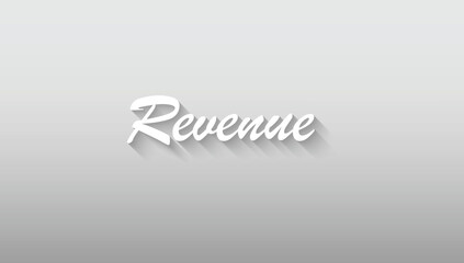 Obraz premium Revenue Wordmark with Elegant Long Shadow Font