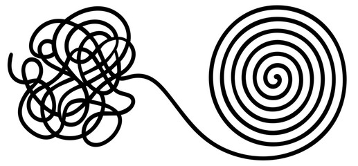 Creative process and logical thinking — transformation of chaotic tangle of ideas into clear organized spiral and structured conclusion