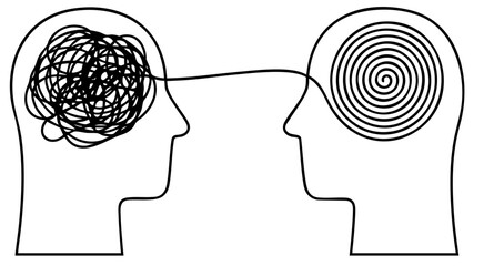 Meaning translator — person helps transform chaotic and unclear thoughts into simple structured language and clarity of expression