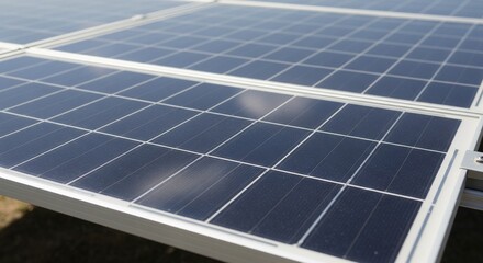 Close-up of Solar Panels, Modern Renewable Energy Technology for Future.