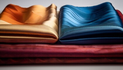 luxurious fabric swatches diverse patterns and colors