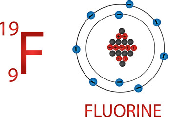 Fluorine Atom Vector Design | Periodic Table Element F