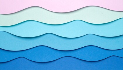 Abstract layered waves in pastel colors