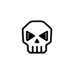 Minimalist Skull Icon Bold Graphic Design for Modern