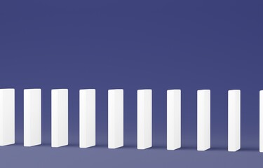 3D素材_ドミノ_紺