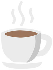 Illustration of a Cup of Hot Coffee