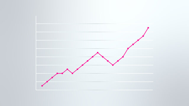 Progress infographic chart. Graphic of growth. Vector illustration for business, finance, stock, crypro market, investment, report, presentation. Gray gradient background